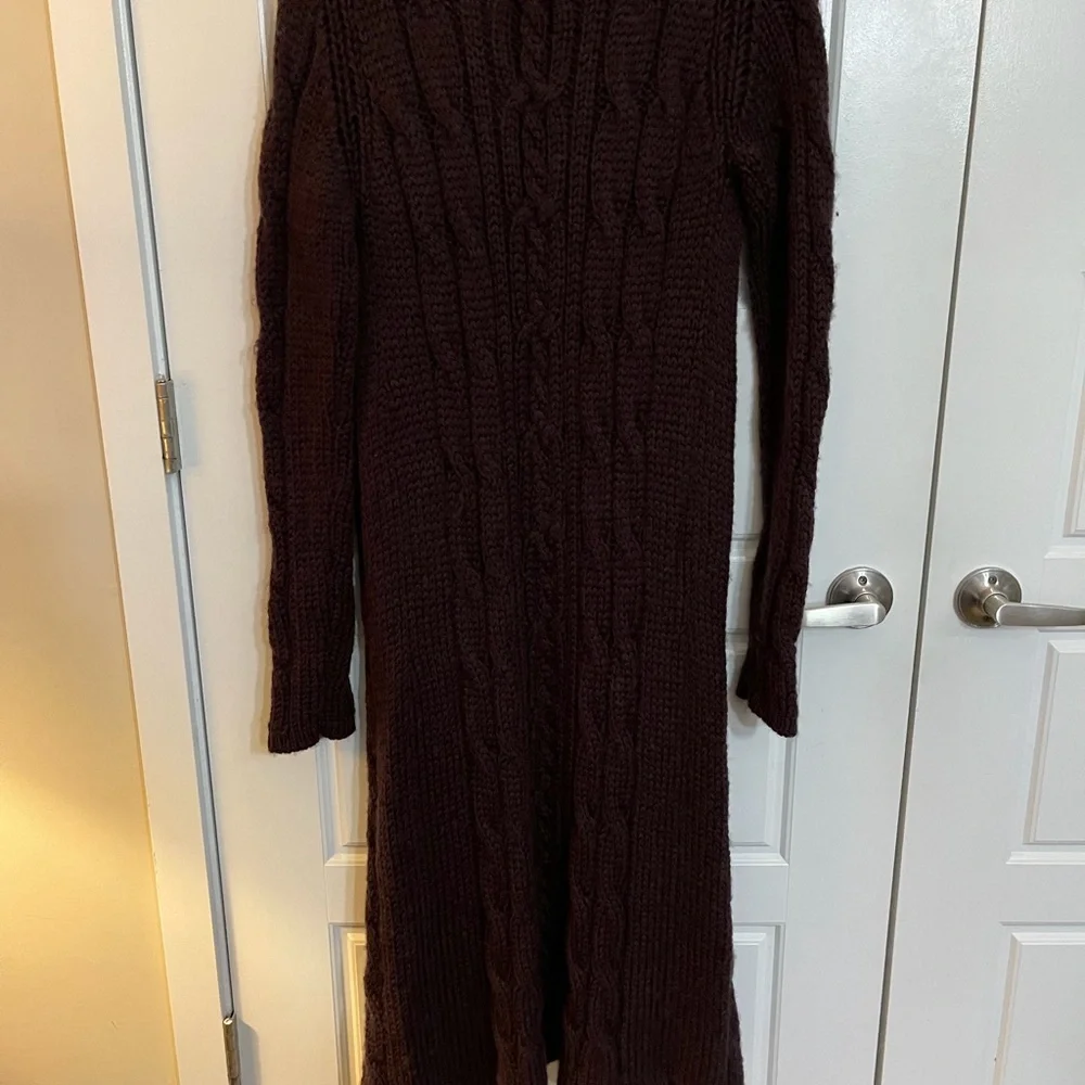 Garnet Hill Long Cardigan 100% wool - Picture 2 of 5
